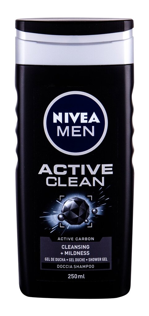 Dušo želė - šampūnas Nivea Men Active Clean vyrams 250 ml цена и информация | Dušo želė, aliejai | pigu.lt