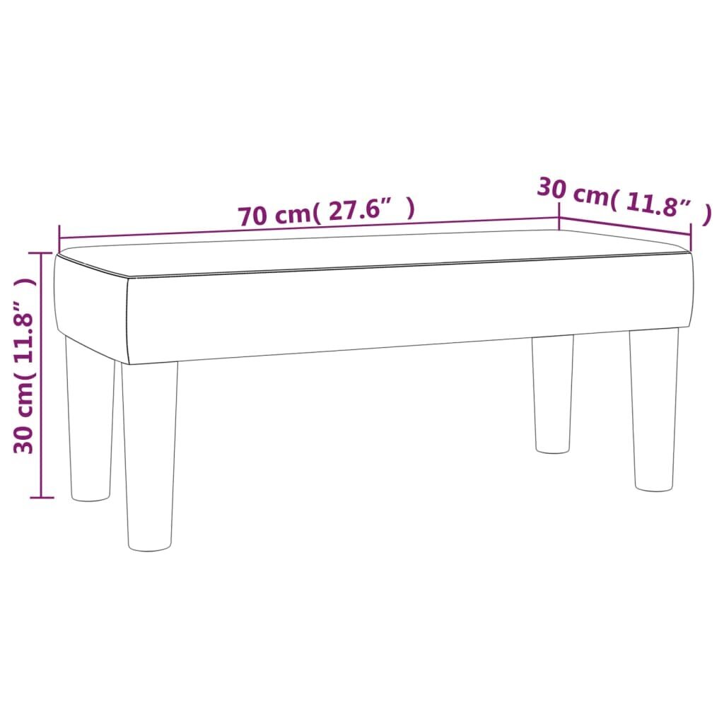 Suoliukas 70x30x30cm, juodas цена и информация | Sėdmaišiai ir pufai | pigu.lt