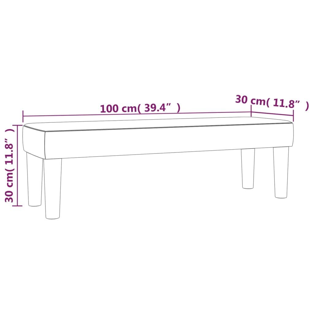 Suoliukas 100x30x30cm, šviesiai ruda kaina ir informacija | Sėdmaišiai ir pufai | pigu.lt