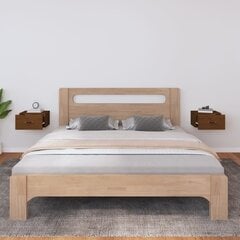Sieninės naktinės spintelės, Pušies medienos masyvas, 2vnt., 40x29,5x22cm, medaus ruda kaina ir informacija | Spintelės prie lovos | pigu.lt