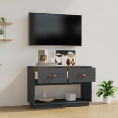Televizoriaus spintelė, Pušies medienos masyvas, 90x40x60cm, pilka kaina ir informacija | TV staliukai | pigu.lt
