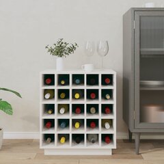 Vyno spintelė, balta, 55,5x34x61cm kaina ir informacija | Virtuvinės spintelės | pigu.lt