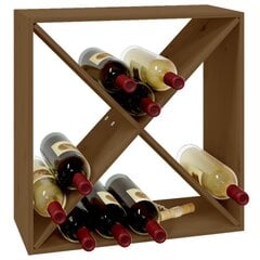 Vyno spintelė, medaus ruda, 62x25x62cm цена и информация | Кухонные шкафчики | pigu.lt