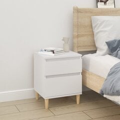 Naktinės spintelės, Apdirbta mediena, 2vnt., 40x35x50cm, balta kaina ir informacija | Spintelės prie lovos | pigu.lt