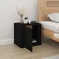 Naktinė spintelė, Apdirbta mediena, 50x39x47cm, juoda kaina ir informacija | Spintelės prie lovos | pigu.lt