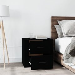 Naktinė spintelė, Apdirbta mediena, 50x39x47cm, juoda kaina ir informacija | Spintelės prie lovos | pigu.lt