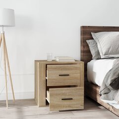 Naktinė spintelė, Apdirbta mediena, 50x39x47cm, sonoma ąžuolo spalva kaina ir informacija | Spintelės prie lovos | pigu.lt