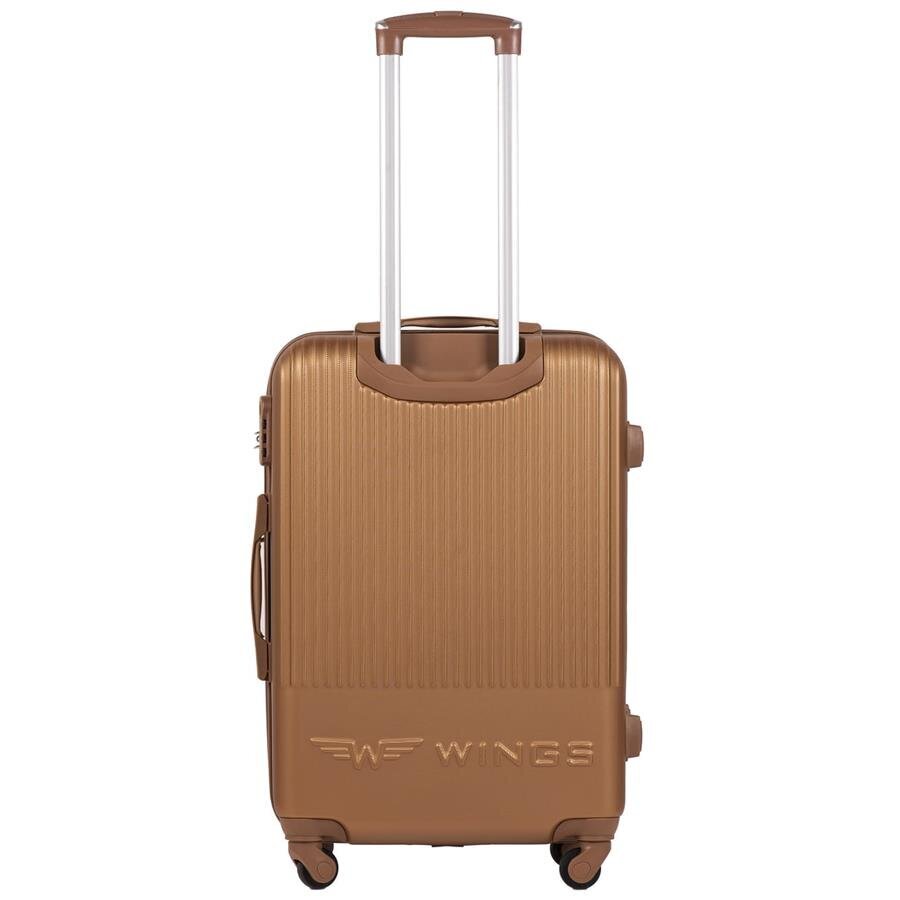 Vidutinio dydžio rudas lagaminas Wings SWL01 M dydis цена и информация | Lagaminai, kelioniniai krepšiai | pigu.lt