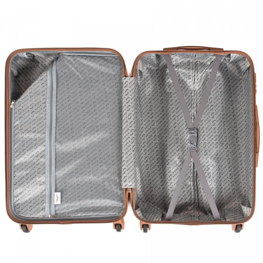 Nedidelis pilkas lagaminas Wings SWL01 S kaina ir informacija | Lagaminai, kelioniniai krepšiai | pigu.lt