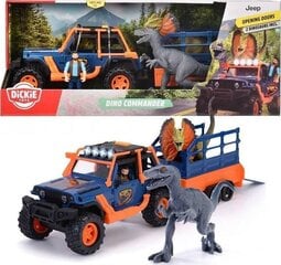 Jeepster vadas su dinozaurų figūromis,Dickie Toys 3837024 kaina ir informacija | Žaislai berniukams | pigu.lt