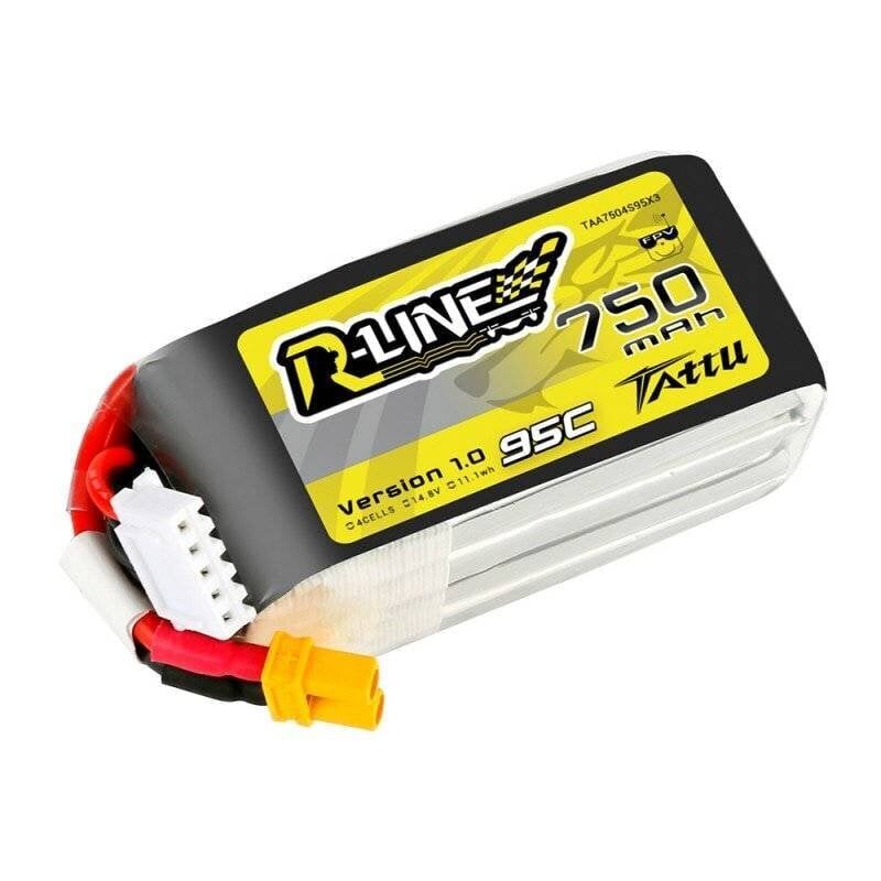 Tattu baterija Gens Ace R-Line 750MAH 14,8V 95C 4S1P XT30 kaina ir informacija | Akumuliatoriai | pigu.lt