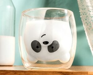 Dvigubų sienelių stiklo puodukas Panda, 260 ml kaina ir informacija | Taurės, puodeliai, ąsočiai | pigu.lt
