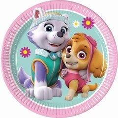 Одноразовые бумажные тарелки 19.5 см, 8 шт "Paw Patrol Skye & Everest" 93492 цена и информация | Праздничная одноразовая посуда | pigu.lt