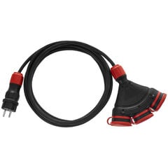 AWTOOLS EXTREME CABLE 30m 3x1.5mm 3 РОЗЕТКИ IP54 16A/4000W цена и информация | Удлинители | pigu.lt