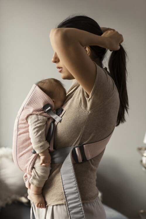 Babybjörn nešioklė Baby Carrier Mini Mesh 3D, pearly pink kaina ir informacija | Nešioklės | pigu.lt