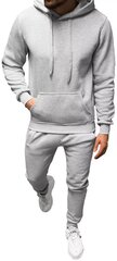 Sportinis kostiumas vyrams J.Style Fleece Grey 68C10381-2 68C10381-2, pilkas kaina ir informacija | Sportinė apranga vyrams | pigu.lt