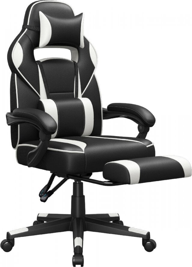 Biuro kėdė Songmics Ergo, juoda/balta цена и информация | Biuro kėdės | pigu.lt