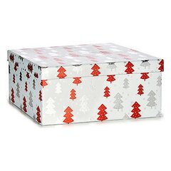 Kalėdinių dekoratyvinių dėžučių rinkinys 10 vnt., balta, raudona, sidabinė kaina ir informacija | Dovanų pakavimo priemonės | pigu.lt
