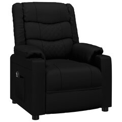 Массажное кресло с откидной спинкой, черное цена и информация | Кресла в гостиную | pigu.lt