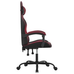 Žaidimų kėdė, Dirbtinė oda, juoda/raudonojo vyno spalva kaina ir informacija | Biuro kėdės | pigu.lt