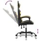 Žaidimų kėdė su pakoja, Dirbtinė oda, juoda/auksinė spalva kaina ir informacija | Biuro kėdės | pigu.lt