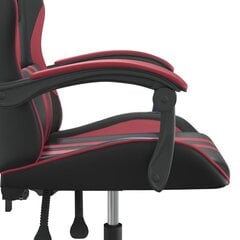 Pasukama žaidimų kėdė, Dirbtinė oda, juoda/vyno spalva kaina ir informacija | Biuro kėdės | pigu.lt