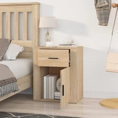 Naktinė spintelė, Apdirbta mediena, 50x36x60cm, ąžuolo spalva kaina ir informacija | Spintelės prie lovos | pigu.lt