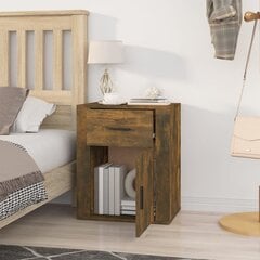 Naktinė spintelė, Apdirbta mediena, 50x36x60cm, dūminio ąžuolo spalva kaina ir informacija | Spintelės prie lovos | pigu.lt