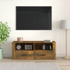 Televizoriaus spintelė, Apdirbta mediena, 100x35x40cm, dūminio ąžuolo spalva kaina ir informacija | TV staliukai | pigu.lt