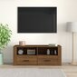 Televizoriaus spintelė, Apdirbta mediena, 100x35x40cm, ruda ąžuolo spalva цена и информация | TV staliukai | pigu.lt