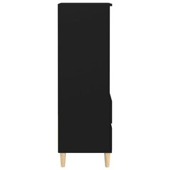 Komoda 40x36x110cm, juoda цена и информация | Шкафчики в гостиную | pigu.lt