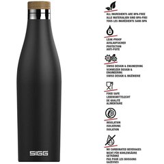 Gertuvė Sigg Meridian Black, 500 ml kaina ir informacija | Gertuvės | pigu.lt