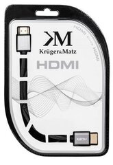 Kruger&Matz HDMI, 1.8 м цена и информация | Кабели и провода | pigu.lt
