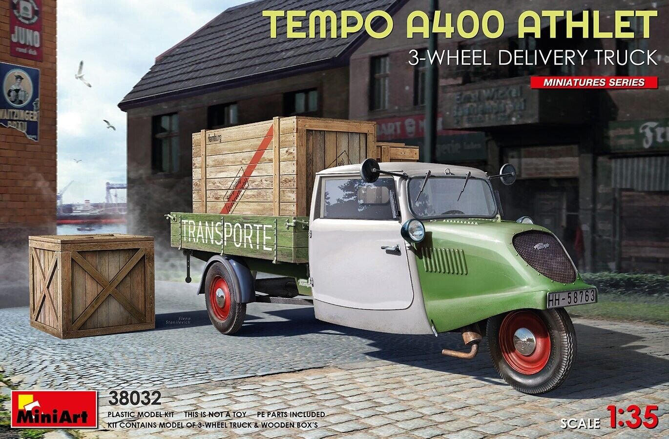 Klijuojamas Modelis MiniArt 38032 Tempo A400 Athlet 3-Wheel Delivery Truck 1/35 kaina ir informacija | Klijuojami modeliai | pigu.lt