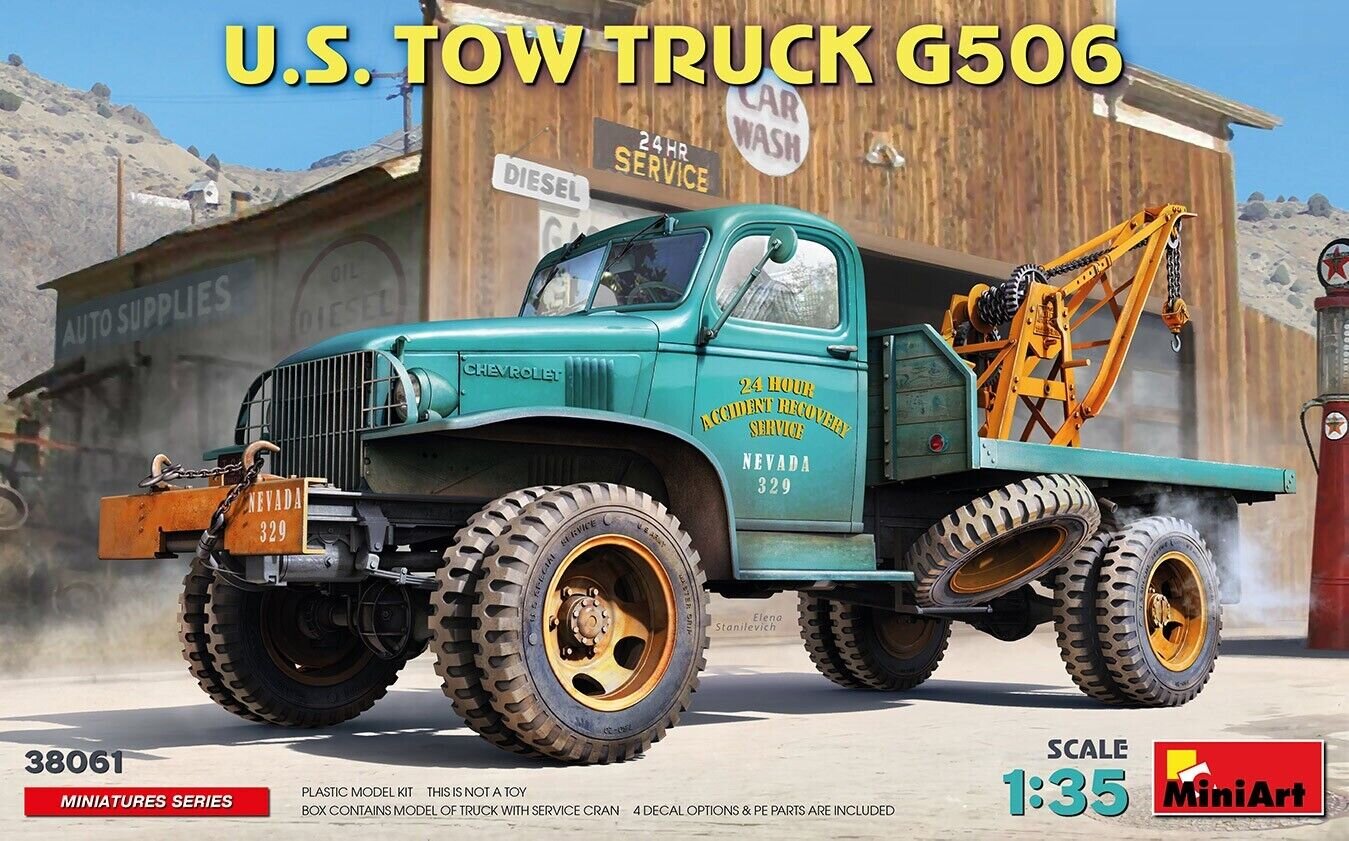 Klijuojamas Modelis MiniArt 38061 U.S. Tow Truck G506 1/35 kaina ir informacija | Klijuojami modeliai | pigu.lt