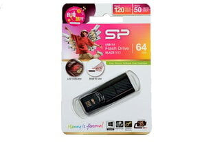 Silicon Power Blaze 64GB USB 3.0 kaina ir informacija | USB laikmenos | pigu.lt