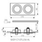 Kanlux įmontuojamas šviestuvas Seidy CT-DTL250-AL цена и информация | Įmontuojami šviestuvai, LED panelės | pigu.lt