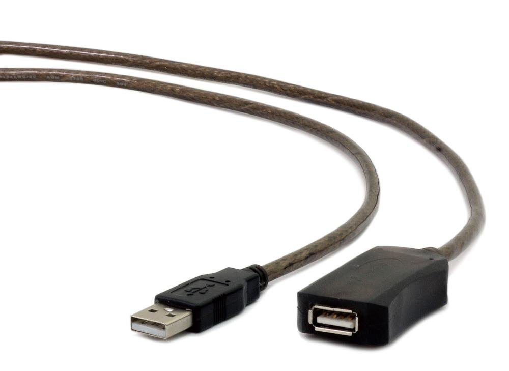 GEMBIRD kabelis USB 2.0 AM-AF 10M juoda kaina ir informacija | Kabeliai ir laidai | pigu.lt