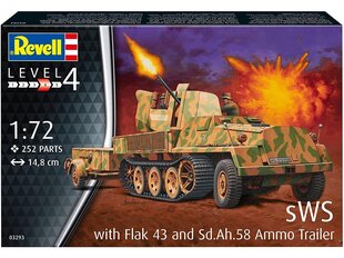 Revell - sWs mit Flak-Aufbau als Sfl. Mit 3,7 cm Flak 43, 1/72, 03293 цена и информация | Конструкторы и кубики | pigu.lt