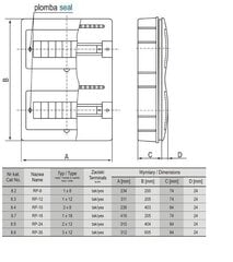 Распределительный щит скрытого монтажа Rp-24 wave (N+PE) 2x12 цена и информация | Выключатели, розетки | pigu.lt