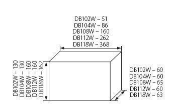 Ideal 1x4 ant paviršiaus montuojamas skirstomasis skydas DB104W цена и информация | Elektros jungikliai, rozetės | pigu.lt