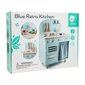 Žaislinė medinė virtuvė Classic world, mėlyna kaina ir informacija | Žaislai mergaitėms | pigu.lt