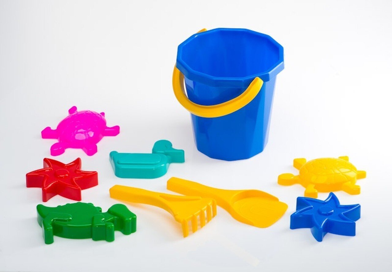 Diplo W-127 Smėlio dėžės žaislų kibirėlis kastuvėlis grėblys formos 9el. kaina ir informacija | Vandens, smėlio ir paplūdimio žaislai | pigu.lt