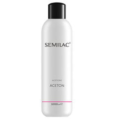 Nagų lako valiklis Semilac Acetone, 1000 ml цена и информация | Лаки, укрепители для ногтей | pigu.lt