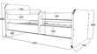 Lova su čiužiniu ir patalynės dėže Ami 57, 140x70 cm kaina ir informacija | Vaikiškos lovos | pigu.lt