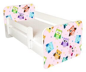 Детская кровать с матрасом и съемным барьером Ami 53, 140x70 см цена и информация | Детские кровати | pigu.lt