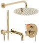 Potinkinis vonios-dušo komplektas REA Lungo, Gold, + Box kaina ir informacija | Dušo komplektai ir panelės | pigu.lt