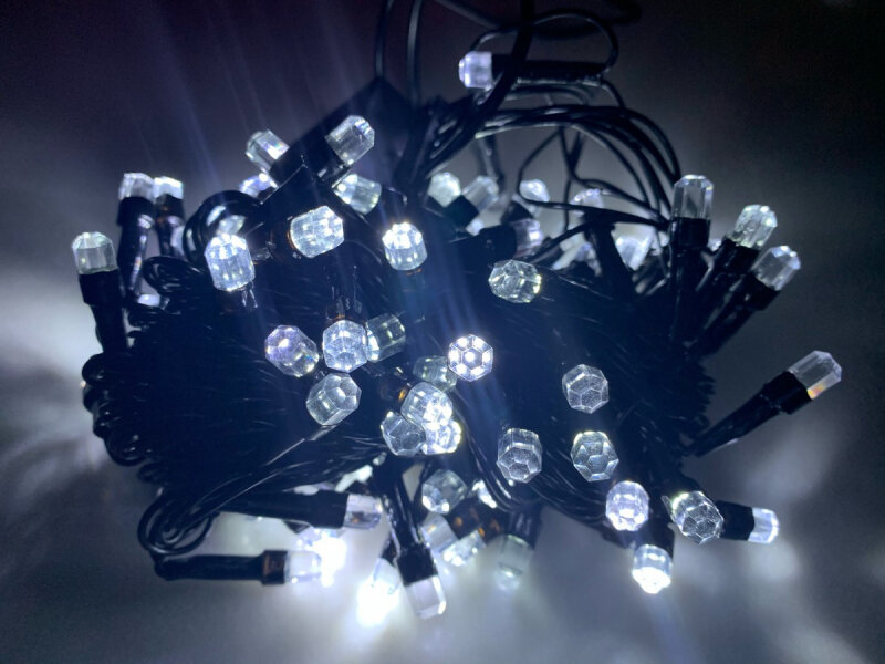 LED kalėdinis ledas, šiltai baltas, 300 LED, ilgis - 9 m, E I168-1w-9m kaina ir informacija | Girliandos | pigu.lt