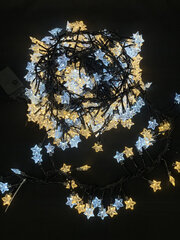 Kalėdinės LED lemputės su žvaigždėmis, 300LED, E L-181-1-CW+WW kaina ir informacija | Girliandos | pigu.lt