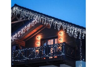 LED kalėdinis lauko ir vidaus ledas su kristalais, 300 šviesos diodų, ilgis - 13,5 m, jungiamas, E DLX-2033 kaina ir informacija | Girliandos | pigu.lt